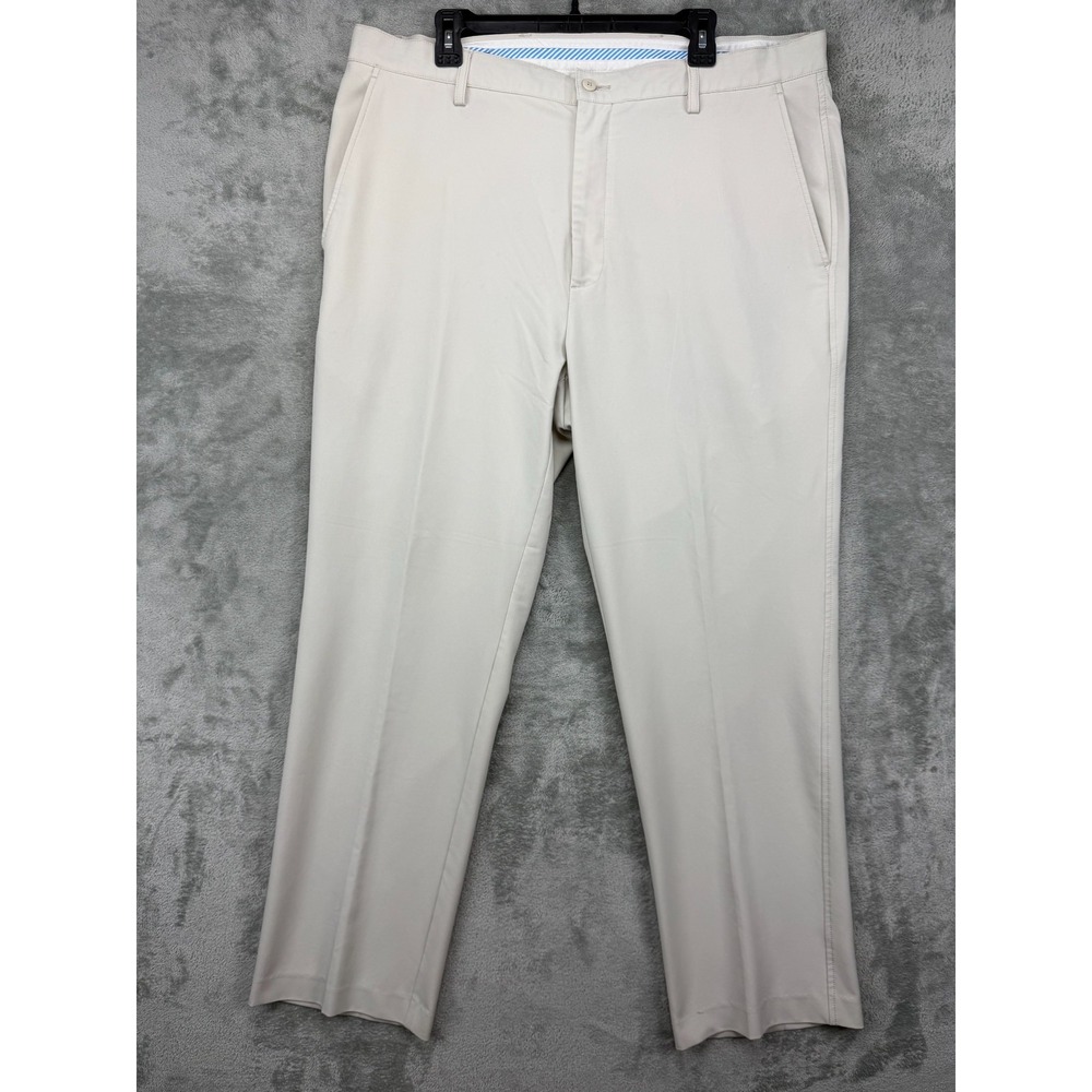 FootJoy Men's Golf Pants 40x32 Beige Performance Stretch Flat Front Lightweight‎